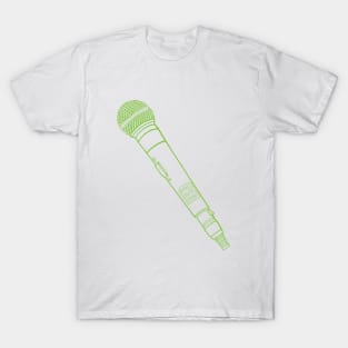 Microphone (Yellow-Green Lines) Analog / Music T-Shirt